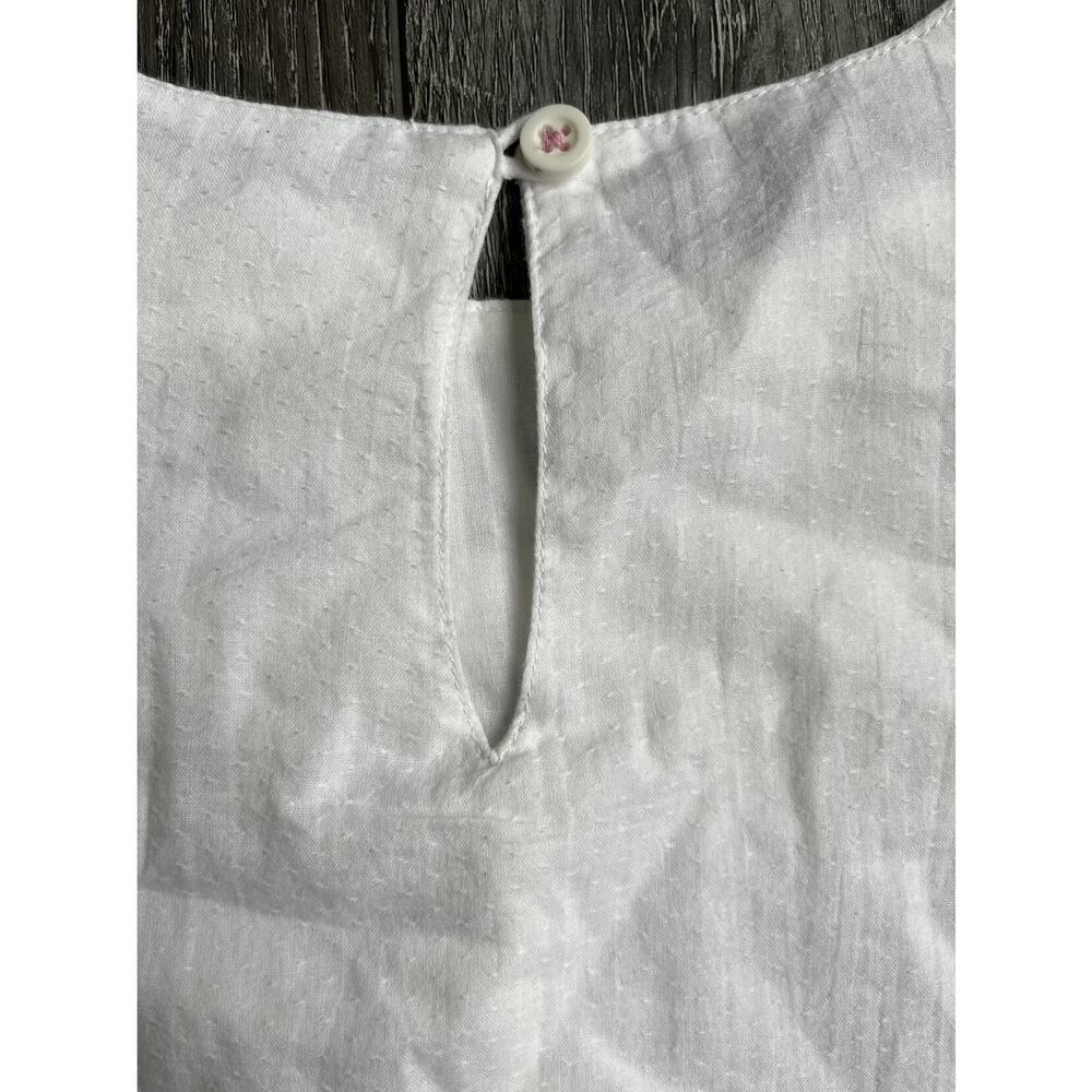 Boden Textured Ruffle Tank White - Picture 4 of 5